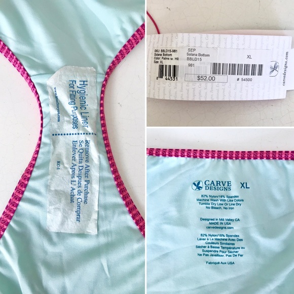 BRAND NEW WITH TAGS Beautiful Palm Tree Carve Designs Solana Bikini Bottoms - Picture 9 of 9